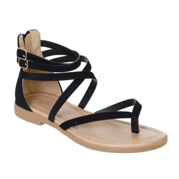 BRAND NEW FOREVER CHEERF-77  SOLID GLADIATOR FLAT BACK ZIPPER S… - Picture 1 of 16